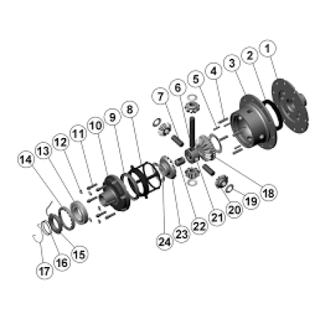 Cross shaft retaining pin