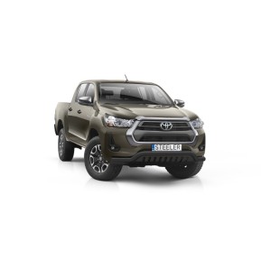 Støtfanger Rør Nedre med plate,TOYOTA HILUX 2021-, d70mm, sort