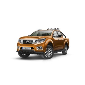 Støtfanger Rør Nedre, NISSAN NAVARA NP300 2015 -, d70mm, sort
