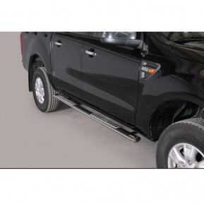 Stigtrinn, Oval, rustfri, Ford Ranger D/C '12 -