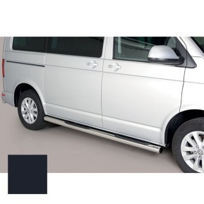 Stigtrinn m/innfelt step, Volkswagen Transporter T6/T6.1, sort, 63 mm
