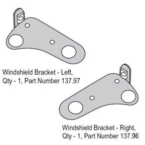 Windshield Bracket right+left for Bestop Supertop CJ/YJ
