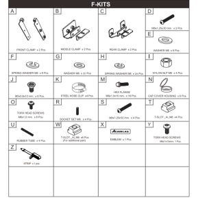SERVICE PART F-KIT M-ROLLER LID FORD RANGER 2022 DC,
