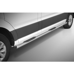 Stigtrinn m/ 2 step begge sider Volkswagen Crafter '17- (L4 = 4490mm), 70mm, rustfri