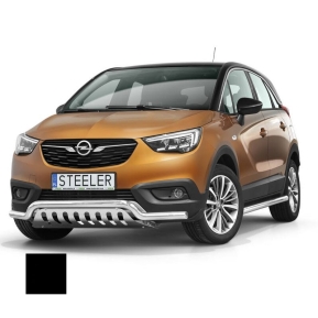 Støtfanger Rør Nedre, OPEL CROSSLAND X 2017 -, d60mm, sort
