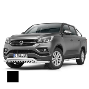 Støtfanger Rør Nedre, SSANGYONG MUSSO 2018 -, d70mm, sort