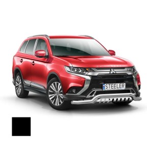 Støtfanger Rør Nedre, MITSUBISHI OUTLANDER 2018 -, d70mm, sort