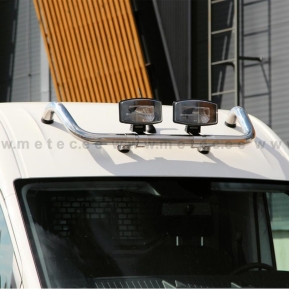 Takbøyle, VW Crafter 2017- m/feste for 2 ekstralys, H2/H3-høyde, rustfri