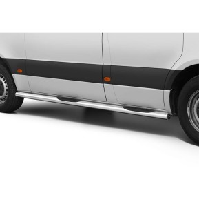 Stigtrinn m/step, Mercedes Benz Sprinter '18- (3665mm/L2), 70mm, rustfri