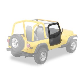 Bestop øvre halvdører Jeep YJ sort denim
