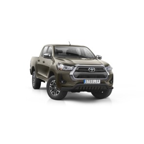 Støtfanger Rør Nedre med plate,TOYOTA HILUX 2021-, d70mm, sort
