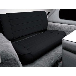 Rear seat, fixed back, black Jeep  CJ/YJ
