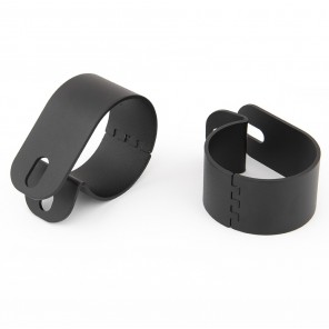 Lykteklammer 76 mm, sort pulverlakk (par)