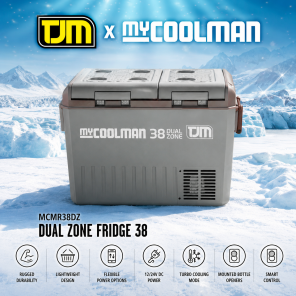 TJM Kompressor kjøleboks 38L, 12/24VDC, (Dual Zone)