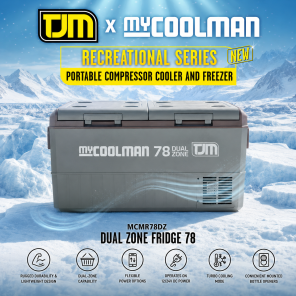 TJM Kompressor kjøleboks 78L, 12/24VDC, (Dual Zone)