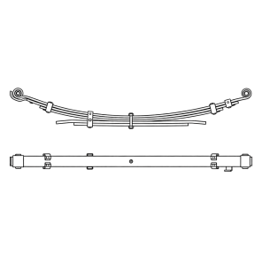 Bladfjær bak Toyota Hilux 2005–2015 | 5 blad | OE 48210-0K251