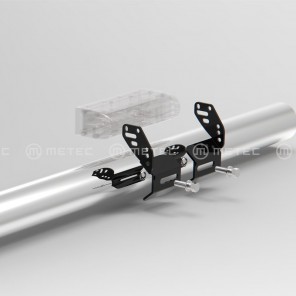 Universal brakett for LED-bar, Passer 60 - 70 mm rør, sort